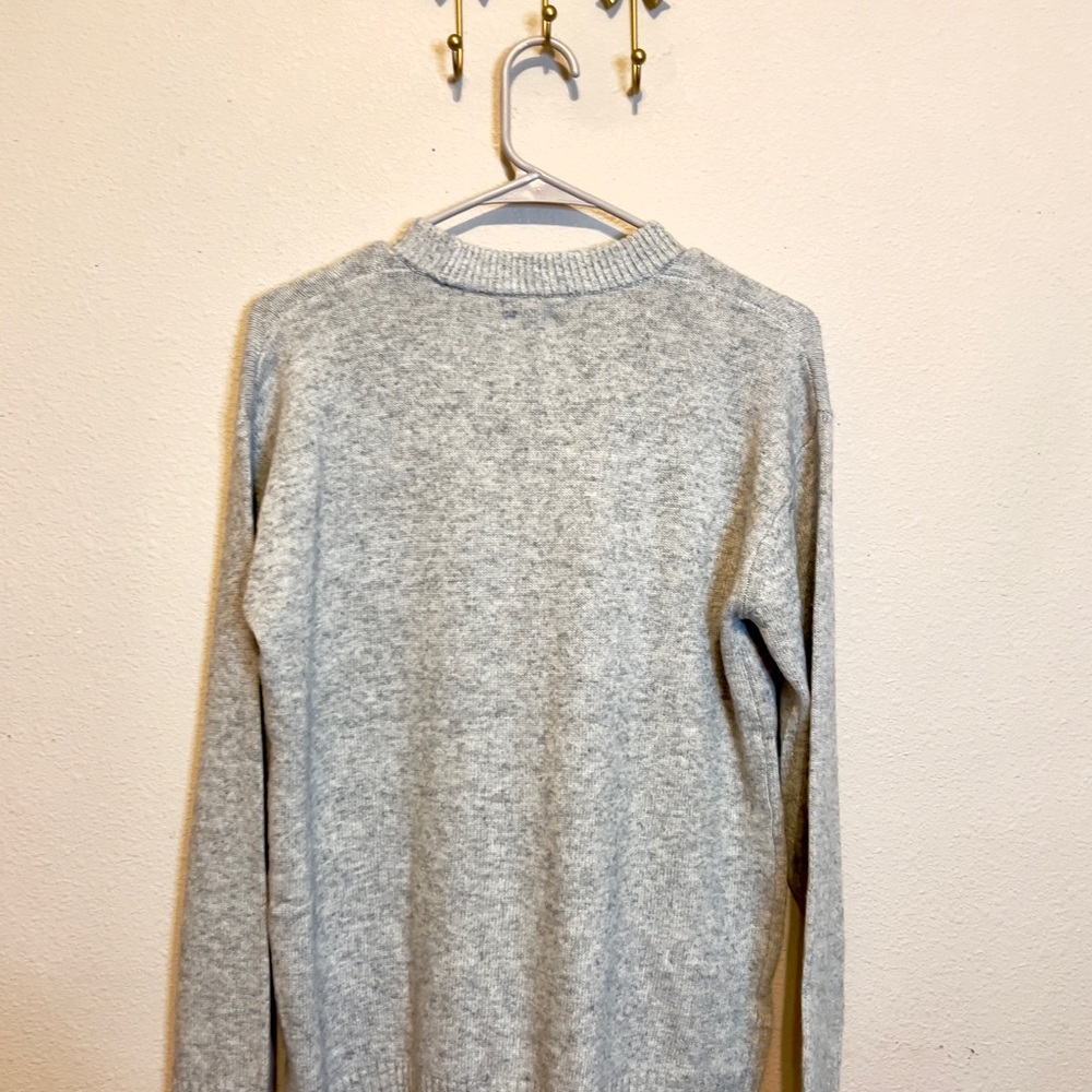 J. Crew Light Gray Crewneck Sweater with oversized pockets. Size S - Picture 5 of 5